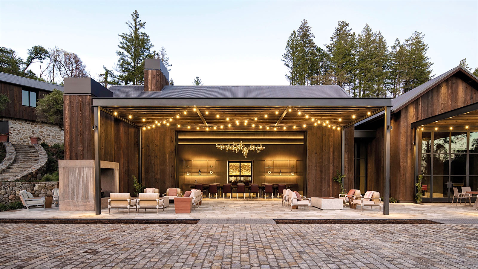The hospitality center at Mayacamas.